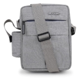 Wooum Water Resistance Side Bag – Travel Bag – Office Business Bag – Cross Body Bag – Messenger Bag – Sling Bag for Men and Women Adjustable Strap (Light Grey)